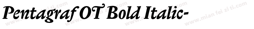 Pentagraf OT Bold Italic字体转换